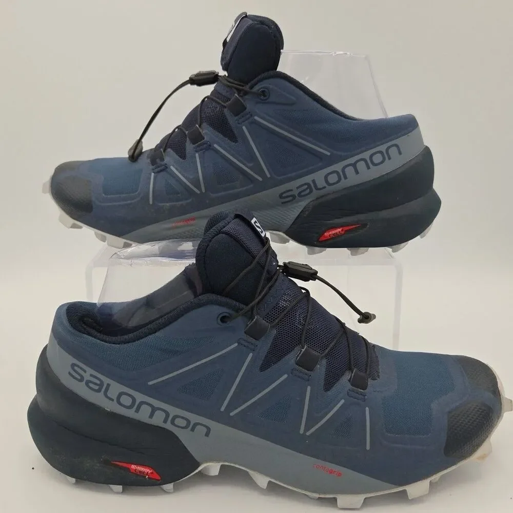 Salomon Speedcross 5 Women's 7 Sargasso Blue Navy Blazer Heather 408012 EUC - Picture 1 of 9